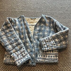 We The Free Blue and White Patterned Jacket